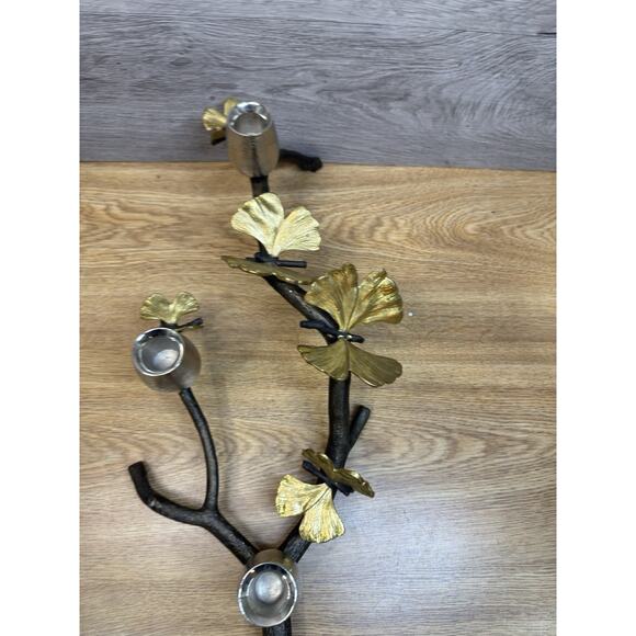 Michael Aram Butterfly Ginkgo Candle-Holder Centerpiece Bronze Nickel - Picture 8 of 15
